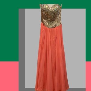 Long Eureka Strapless Prom Dress